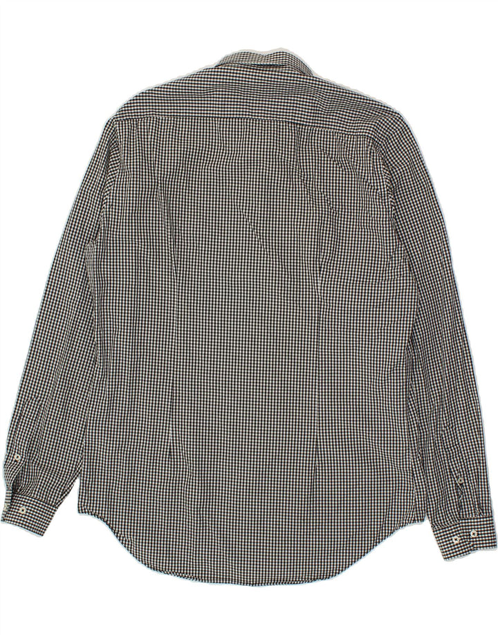 ZARA Mens Slim Fit Shirt Large Black Gingham Vintage Zara and Second-Hand Zara from Messina Hembry 