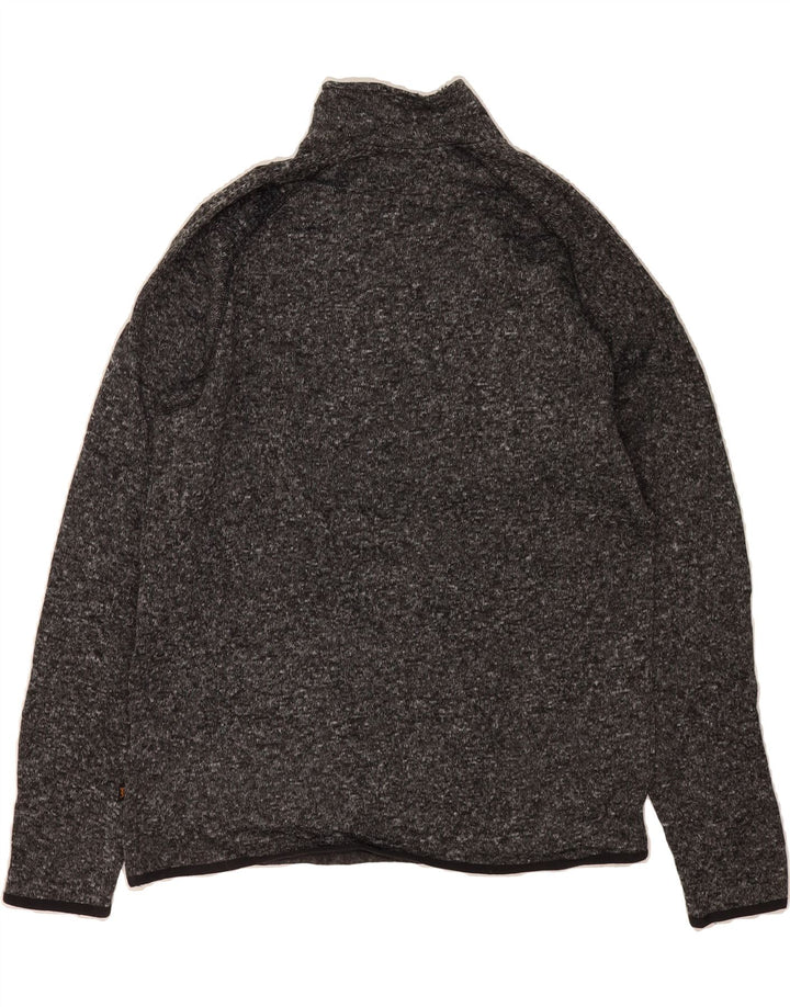 LEE Mens Zip Neck Sweatshirt Jumper Medium Grey Flecked Polyester Vintage Lee and Second-Hand Lee from Messina Hembry 