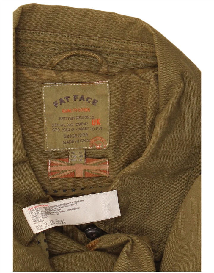 Damska kurtka wojskowa Fat Face UK 12, średnia bawełna khaki