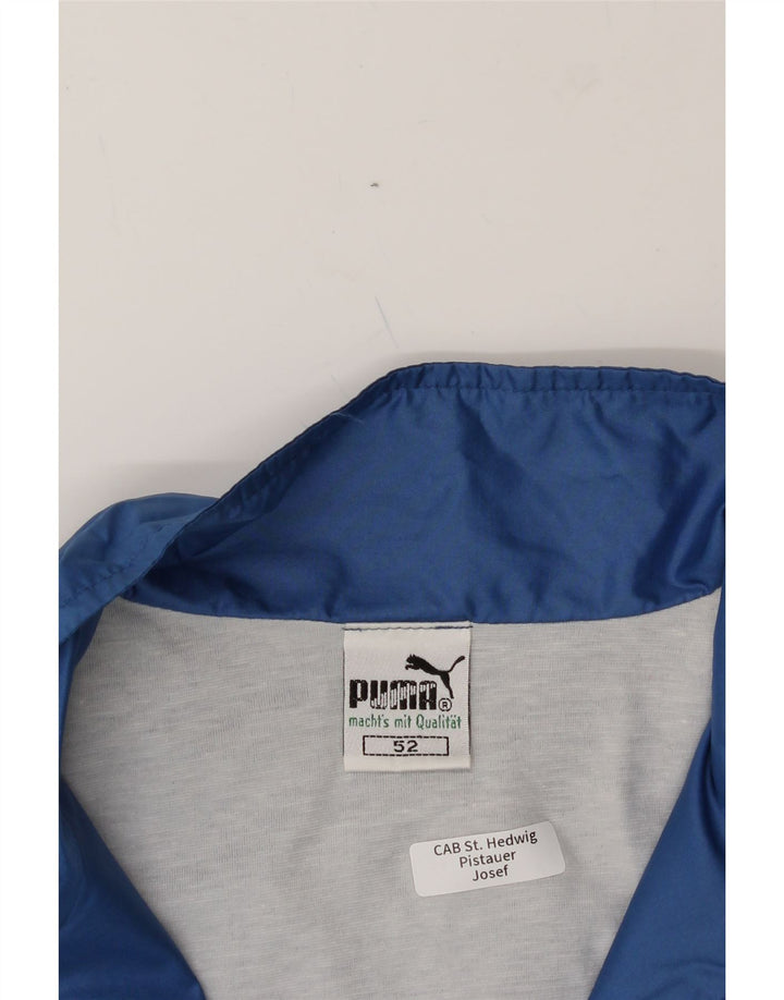 PUMA Mens Tracksuit Top Jacket IT 52 Large White Colourblock Classic Vintage Puma and Second-Hand Puma from Messina Hembry 