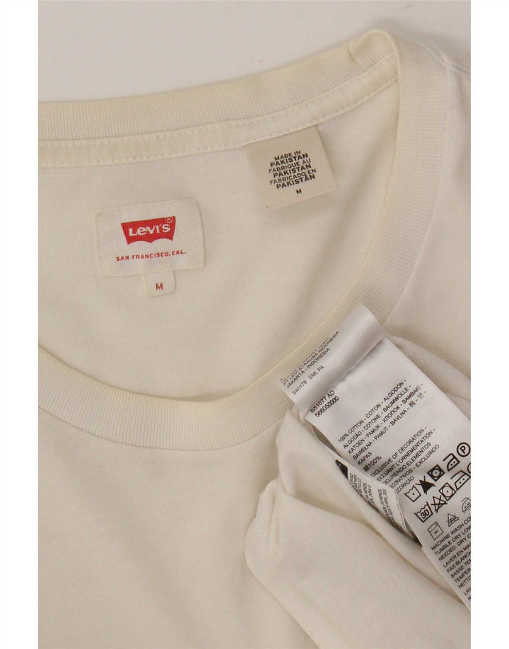Męski T-shirt Levi's Top Średniej Białej Bawełny