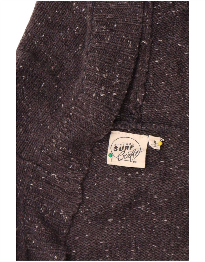 Damski sweter rozpinany Rip Curl Longline Open Cardigan UK 14 Średni szary nakrapiany