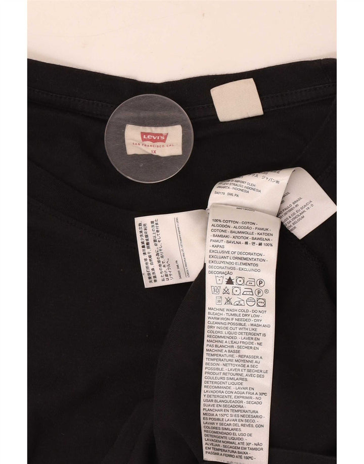 Damski top Levi's z długim rękawem, UK 18 XL, czarna bawełna