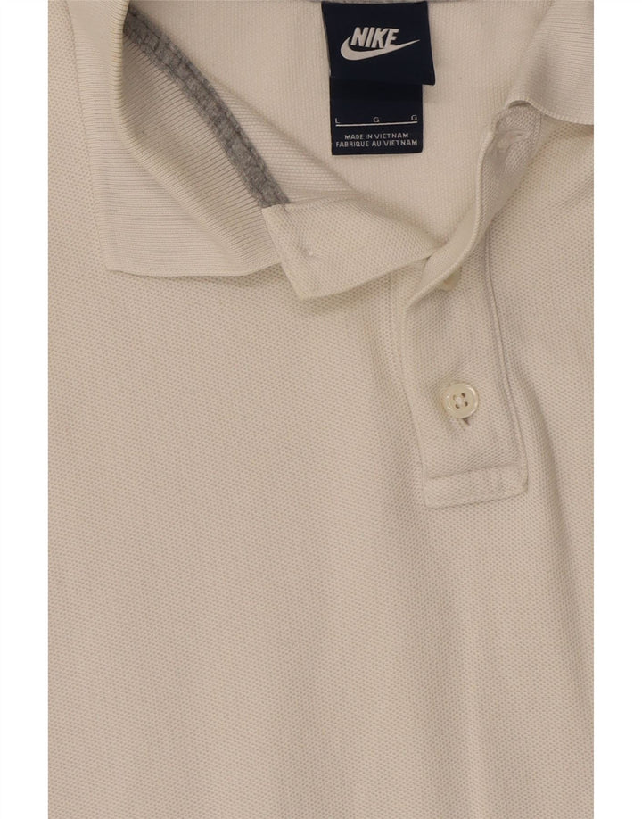 NIKE Mens Polo Shirt Large White Cotton Vintage Nike and Second-Hand Nike from Messina Hembry 