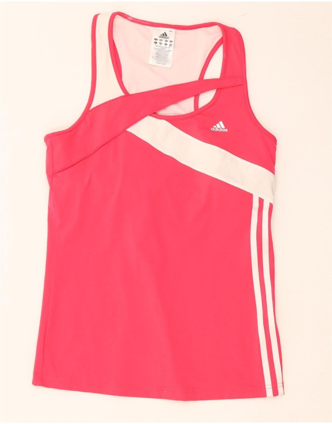 Damski top ADIDAS z kamizelką UK 14, nylon w kolorze średniego różu
