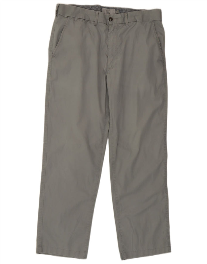Męskie spodnie typu chino Regular Marks & Spencer W34 L29 Szara bawełna