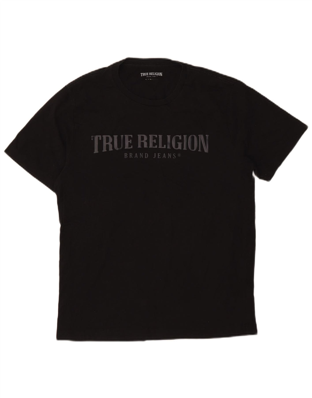 Męska koszulka z grafiką True Religion, średnia czarna, bawełniana