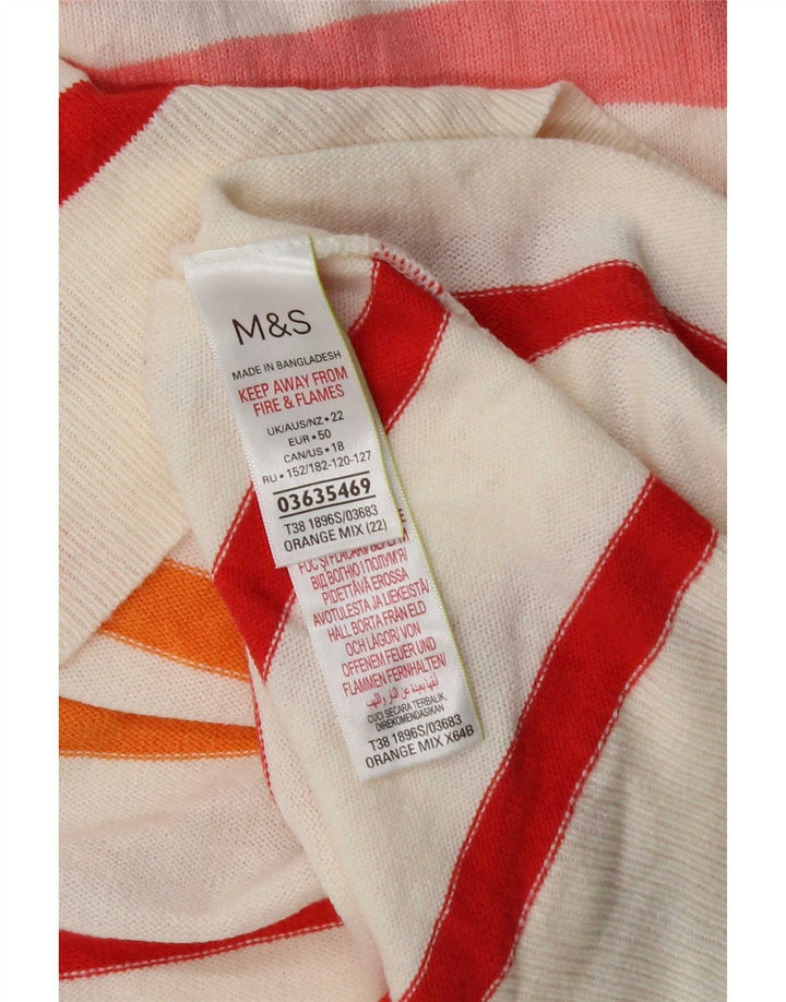 Marks & Spencer Damski sweter z okrągłym dekoltem, UK 22 3XL, wielokolorowy