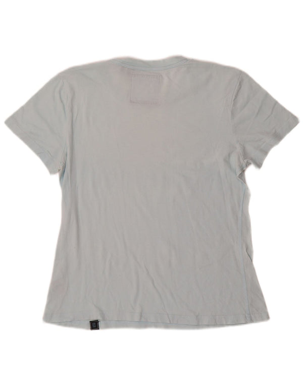 Damski T-shirt z grafiką Superdry Top UK 12, średni niebieski, bawełniany