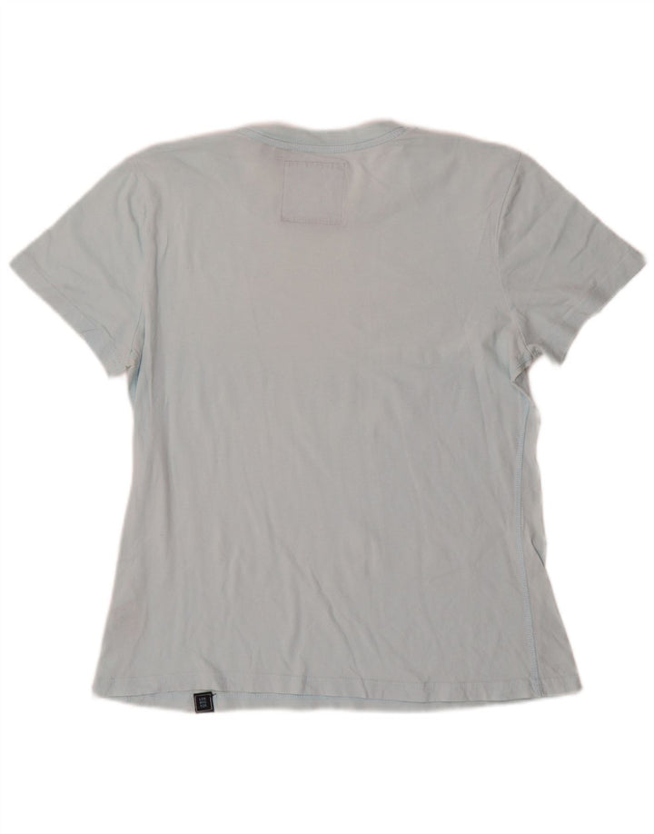 Damski T-shirt z grafiką Superdry Top UK 12, średni niebieski, bawełniany