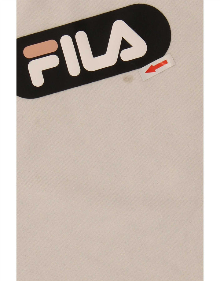 Damska bluza typu oversize typu Crop Fila UK 10 Small White Colorblock