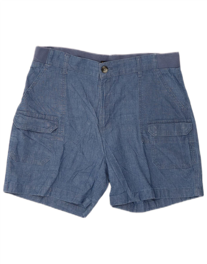 Damskie szorty cargo Lee ze średnim stanem, o swobodnym kroju US 12, duże, W32, niebieska bawełna