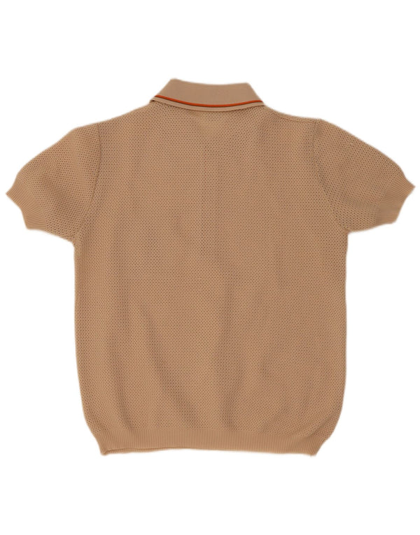 Męski sweter polo z krótkim rękawem Trevira IT 46 Small Beige