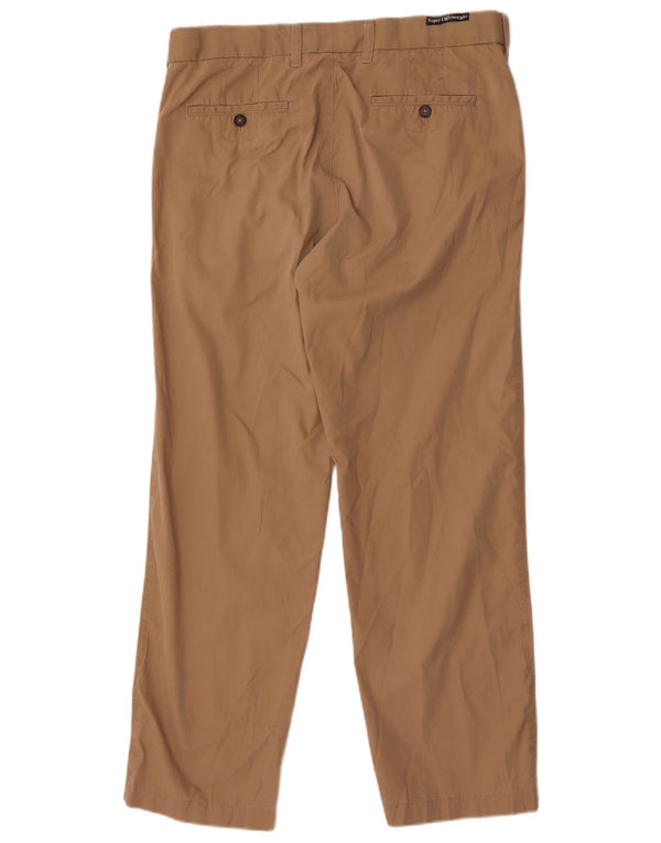 Marks & Spencer Mens Blue Harbour Straight Chino Trousers W34 L29 Beige