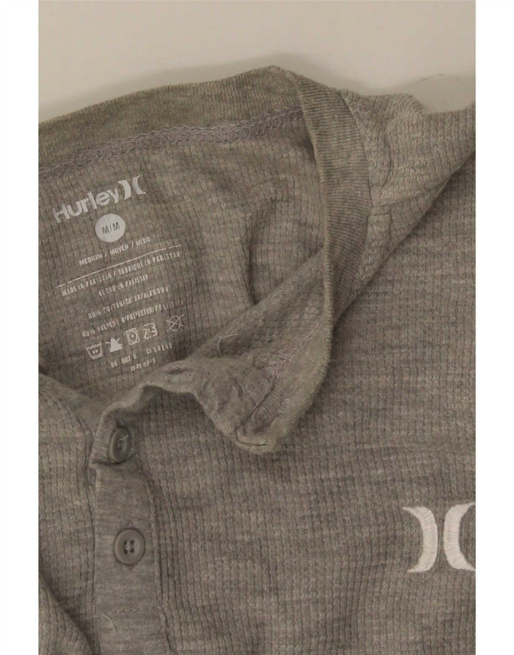 T-shirt męski Hurley z długim rękawem, średnioszary, bawełniany