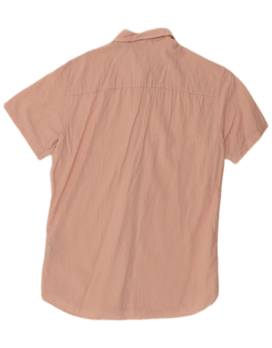 Koszula męska z krótkim rękawem Jack & Jones, średnioróżowa, bawełniana