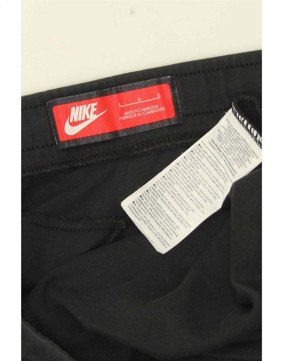 Męskie spodnie dresowe Nike, duże, czarne, bawełniane