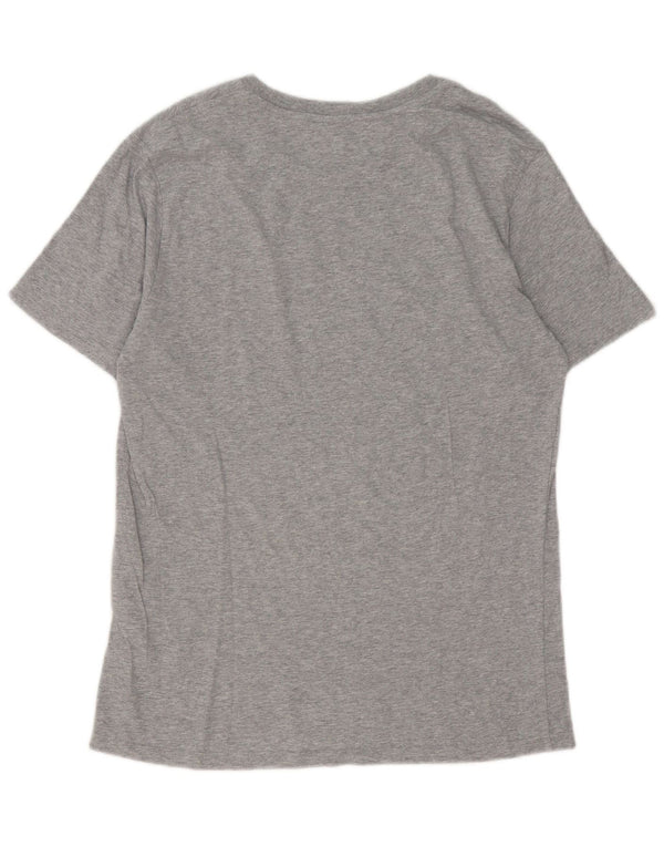 Męska koszulka z grafiką Levi's, średnia, szara, bawełniana nakrapiana