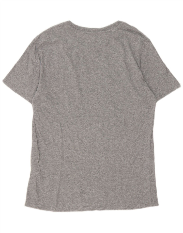 Męska koszulka z grafiką Levi's, średnia, szara, bawełniana nakrapiana