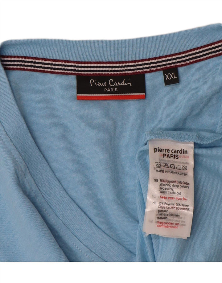 T-shirt męski Pierre Cardin Top 2XL Niebieski poliester