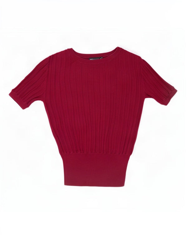 Marks & Spencer Damski sweter z dekoltem w łódkę, UK 10, mały fioletowy