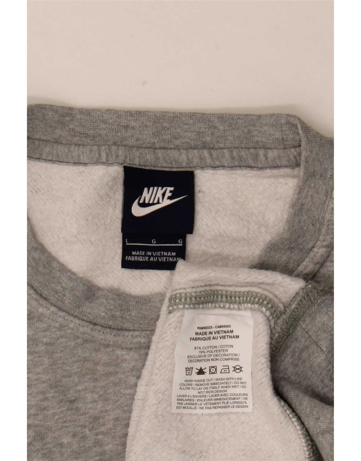 Męska bluza dresowa Nike, duża, szara, nakrapiana bawełna