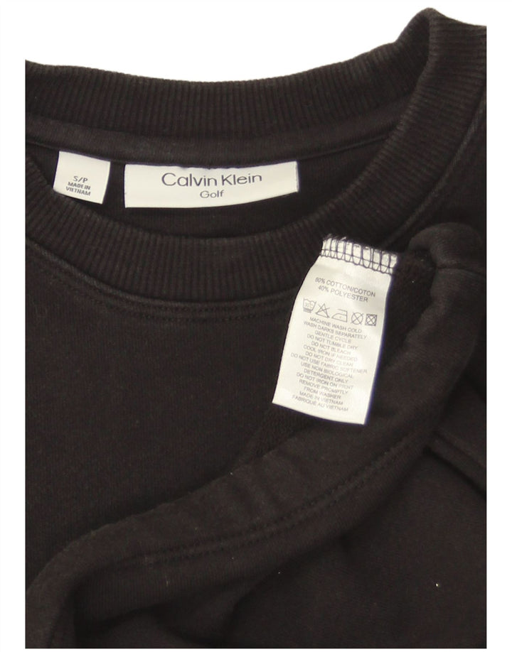 Damski top golfowy Calvin Klein, oversize, rękaw 3/4, UK 10, mały, czarny