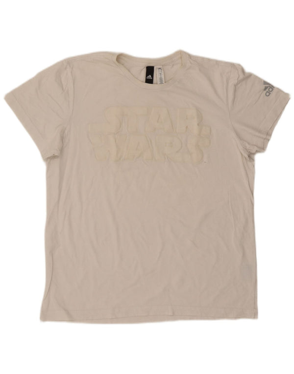 Męska koszulka z grafiką Adidas Star Wars, duża, biała, bawełniana