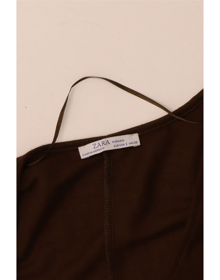 Damski kombinezon z długim rękawem ZARA UK 10 Small Brown Wiskoza