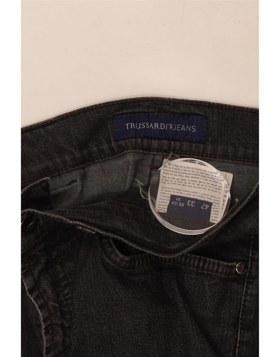 Damskie proste dżinsy TRUSSARDI W31 L27 szare