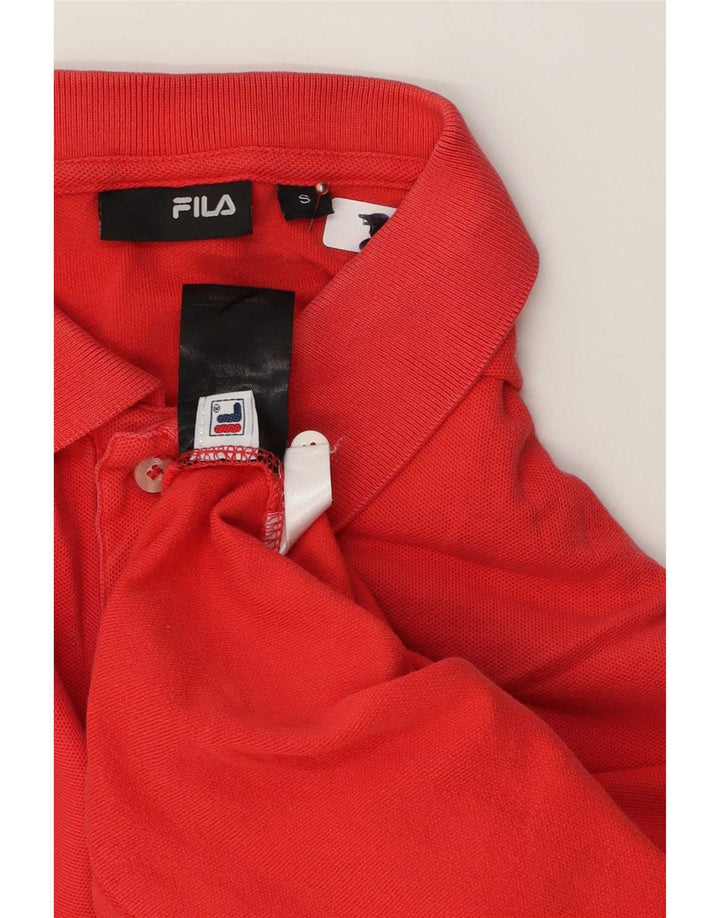 Męska koszulka polo Fila, mała, czerwona, bawełniana