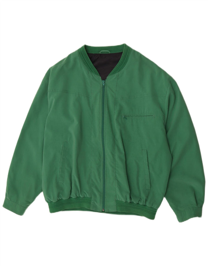 Męska kurtka bomberka Vintage UK 42 XL Zielony poliester