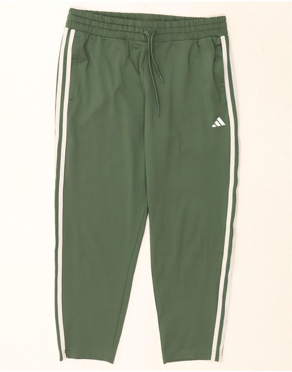 Damskie spodnie dresowe Adidas Aeroready Capri UK 12/14 Średni zielony