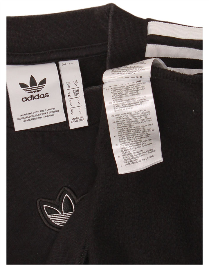 Męska bluza ADIDAS o luźnym kroju z grafiką, mała, czarna, bawełniana