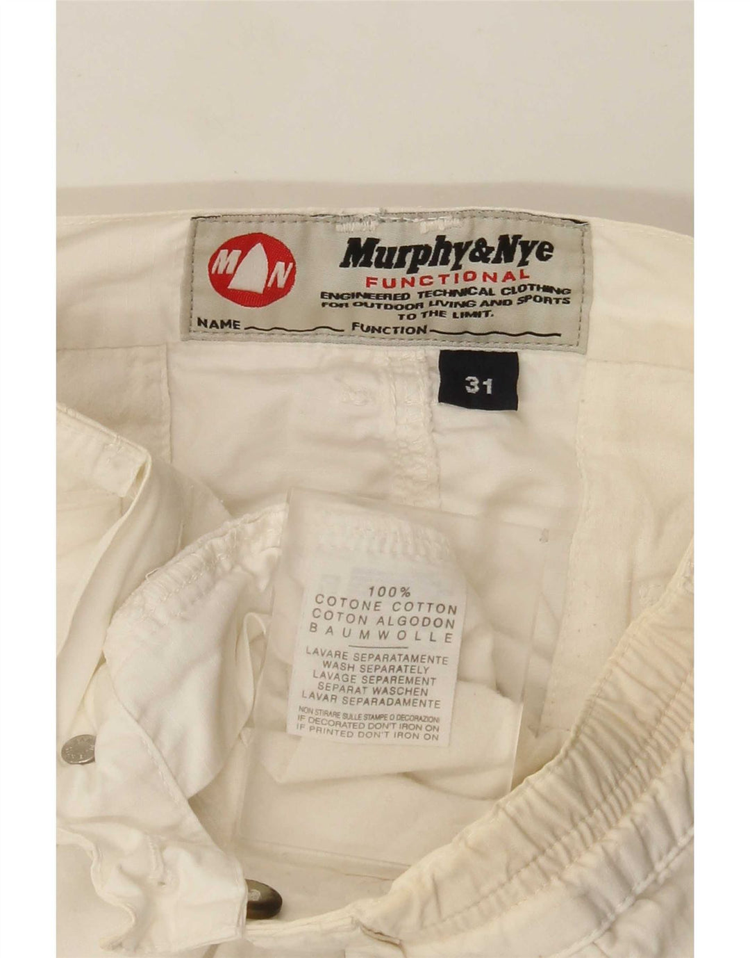 Męskie spodenki Chino Murphy & Nye W31 Średniobiała bawełna