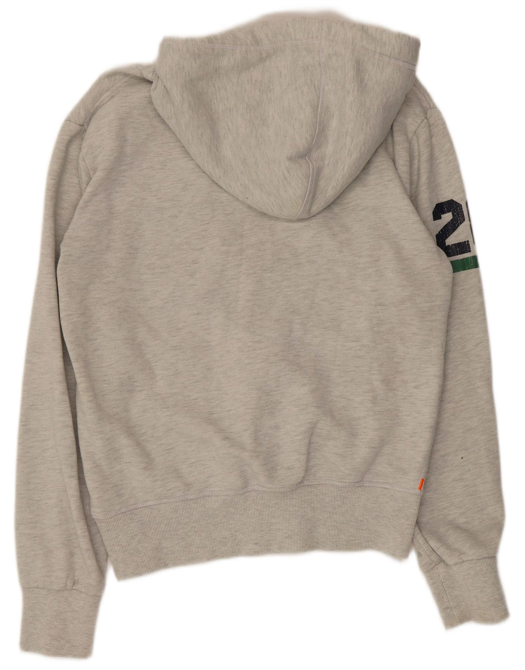Damski sweter oversize Superdry z grafiką, UK 10, mały, szary, bawełniany