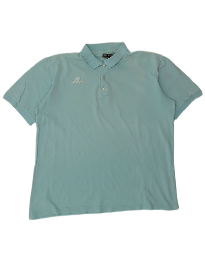 Męska koszulka polo Kappa XL, turkusowa bawełna