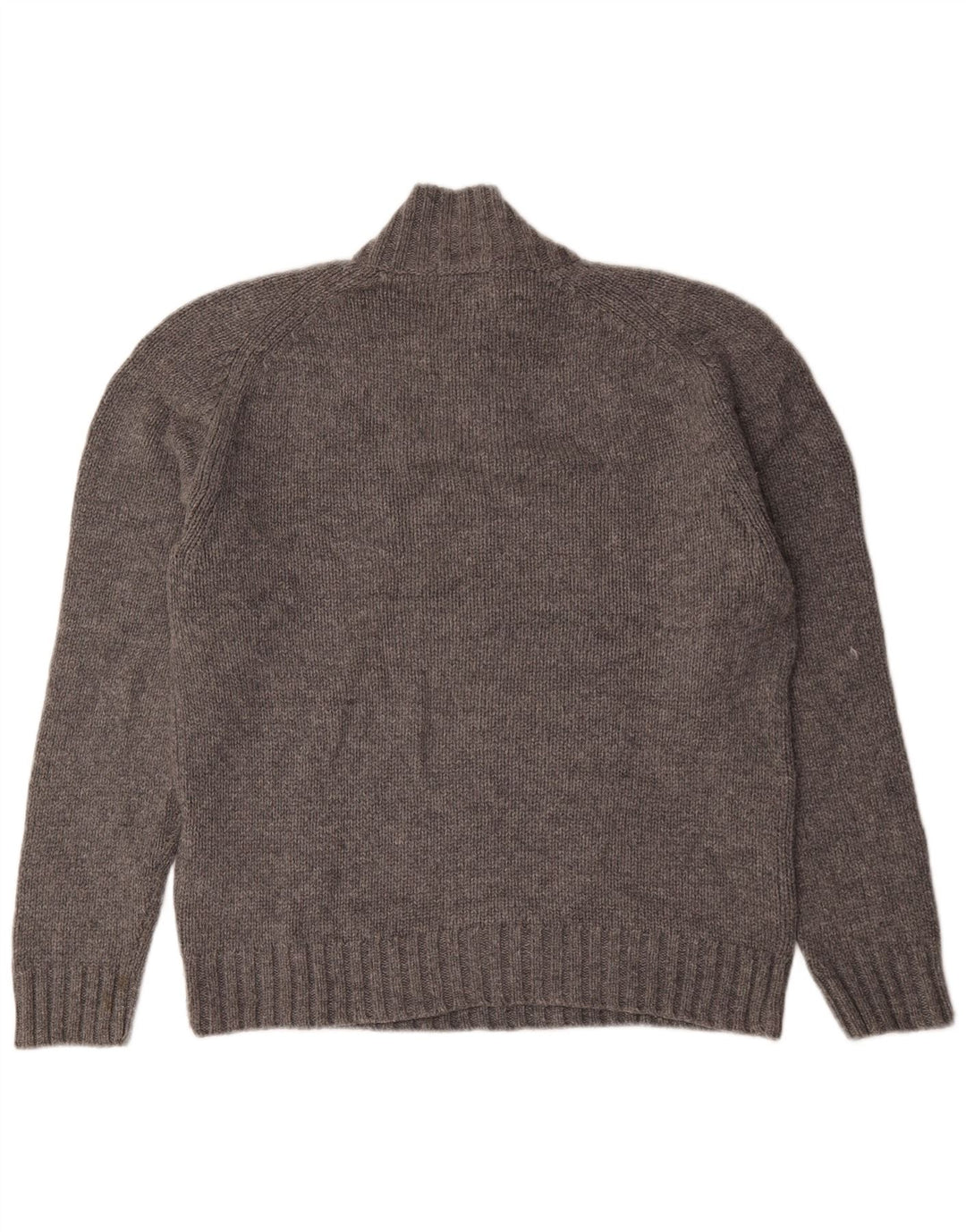 Marks & Spencer Męski sweter z guzikami pod szyją i autografem, duży, szary