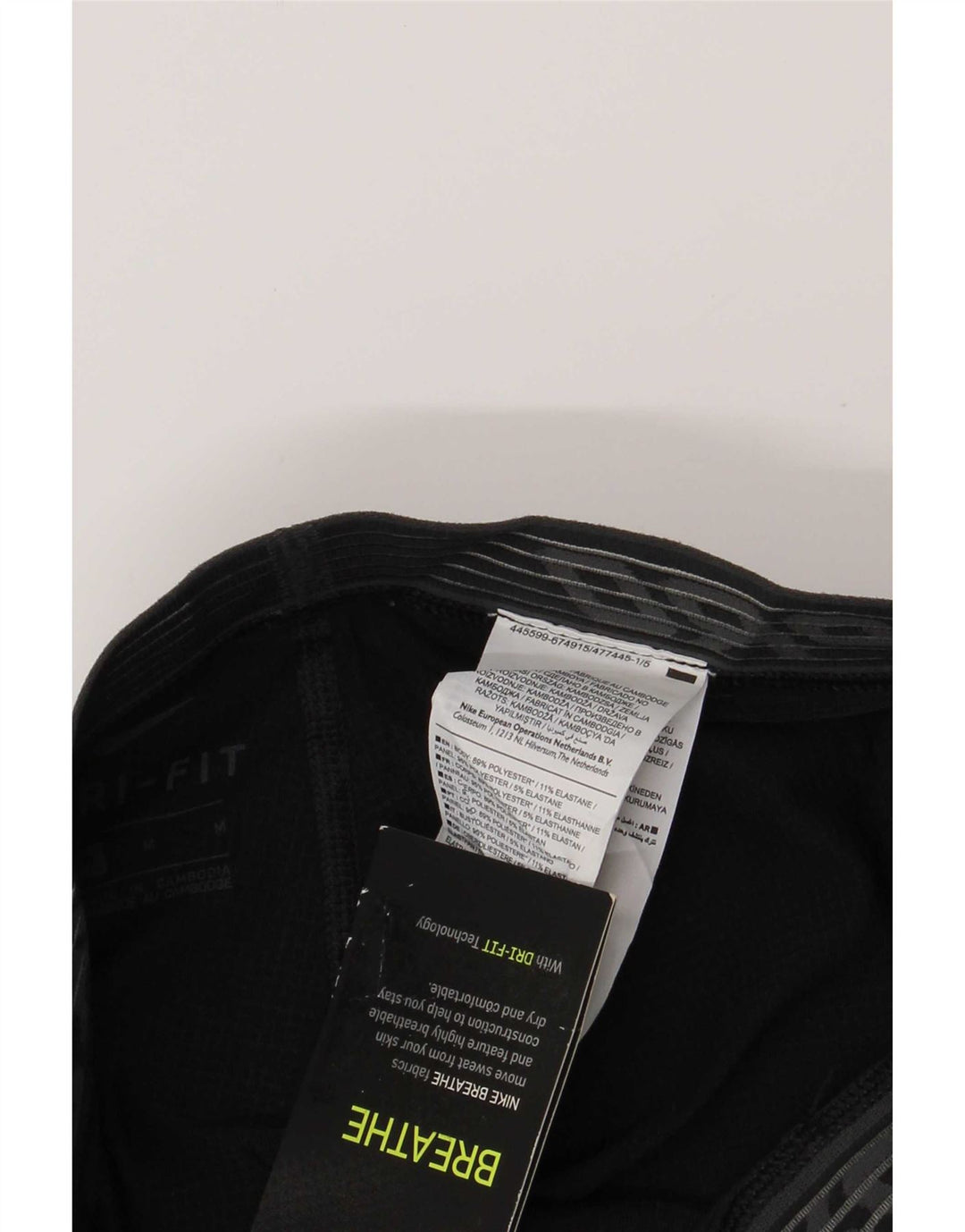 Męskie legginsy Nike Dri Fit Graphic, średni czarny poliester
