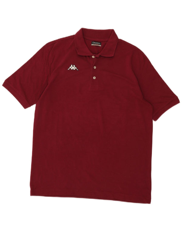 Męska koszulka polo Kappa XL, bordowa, bawełniana