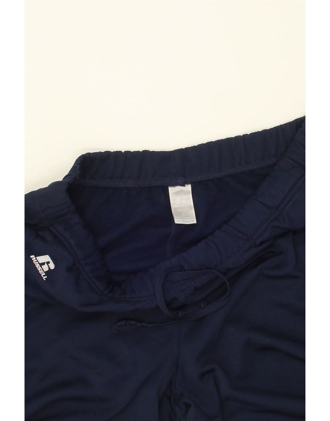 RUSSELL ATHLETIC Womens Tracksuit Trousers UK 16 Large Navy Blue Polyester Vintage Russell Athletic and Second-Hand Russell Athletic from Messina Hembry 