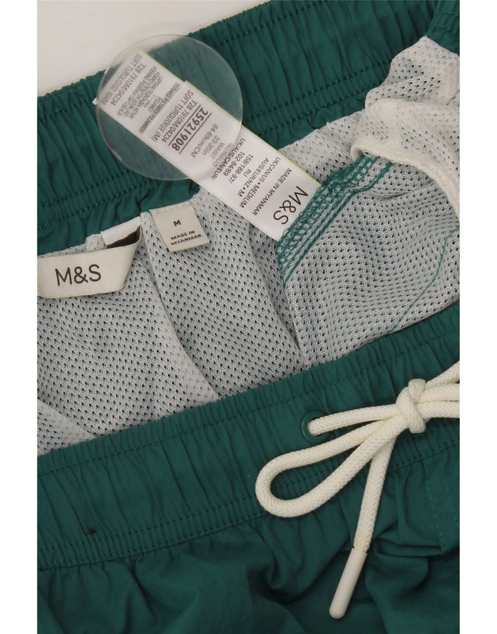 Męskie szorty kąpielowe Marks & Spencer Cargo, średni zielony poliamid