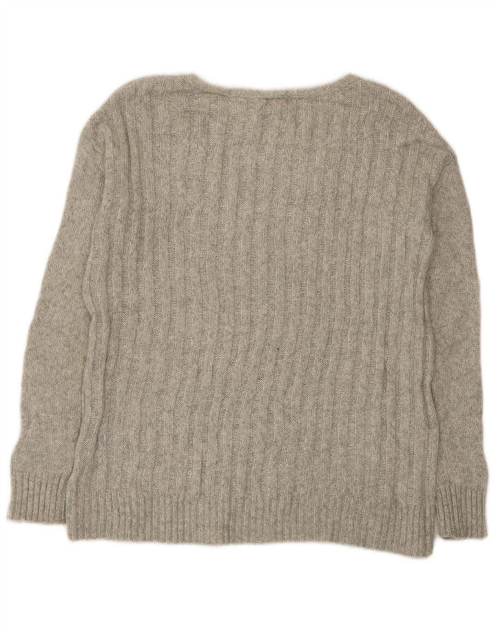 Damski sweter oversize Gap z dekoltem w kształcie litery V, UK 6 XS, szary