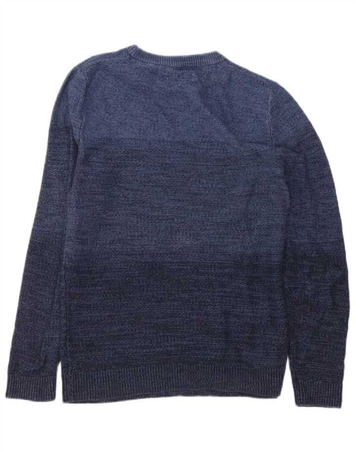 Męski sweter Jack & Jones z okrągłym dekoltem, średni granatowy, bawełniany nakrapiany