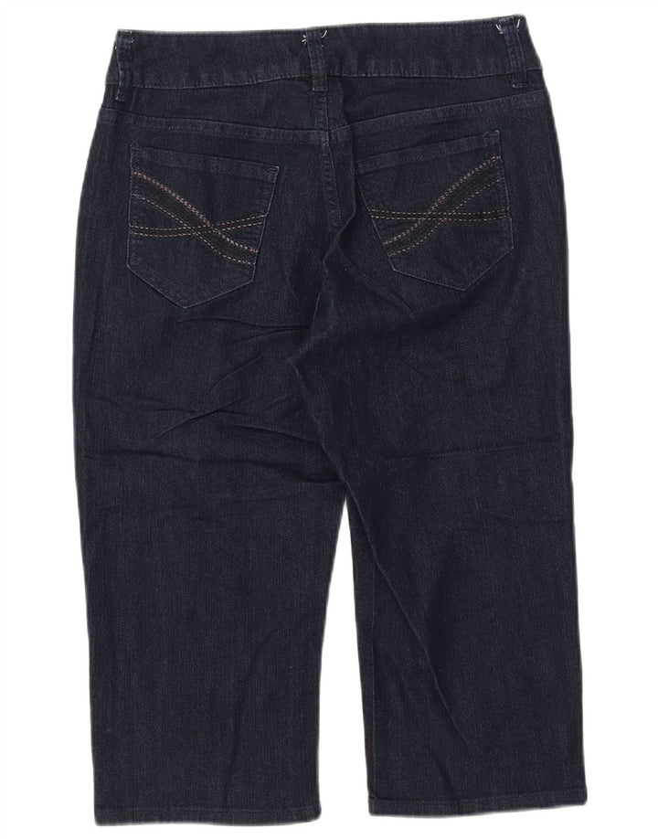 Damskie jeansy Capri LEE Riders US 8 Medium W30 L18 Granatowa bawełna