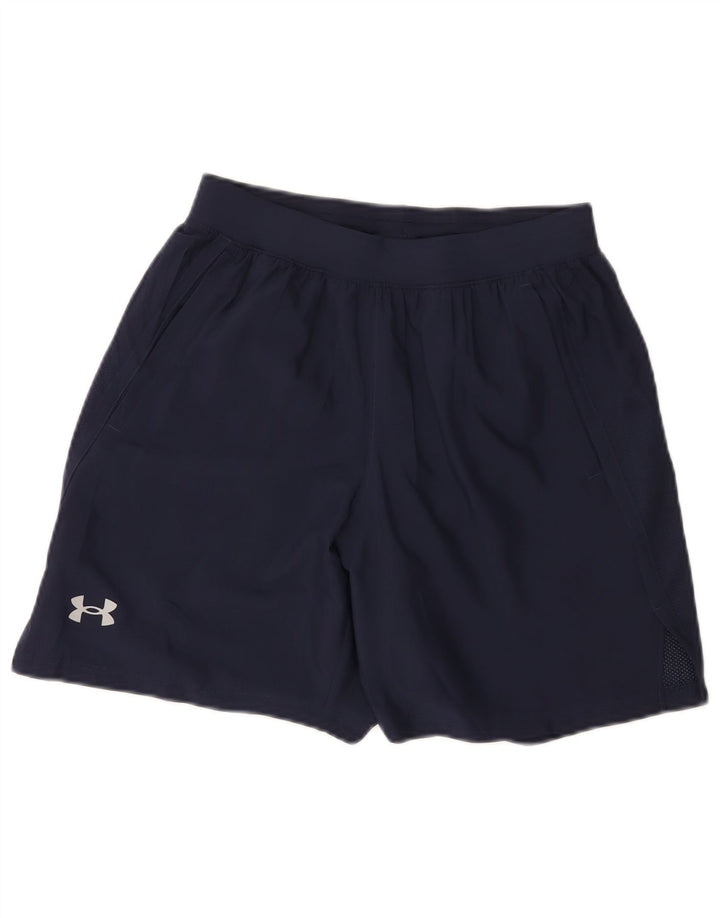 Damskie spodenki sportowe Under Armour UK 10, małe, granatowe, poliestrowe