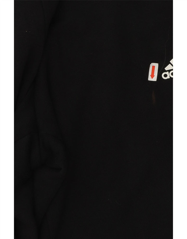 Męskie spodnie dresowe Adidas, średnie czarne, bawełniane