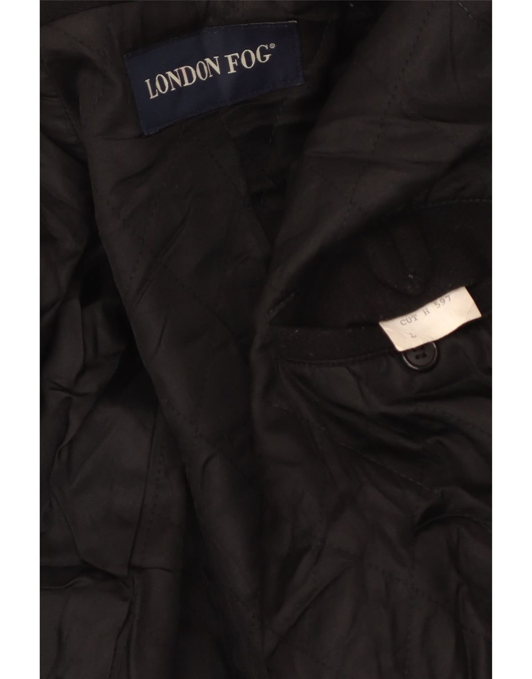 LONDON FOG Męski płaszcz oversize UK 40, duży, czarny