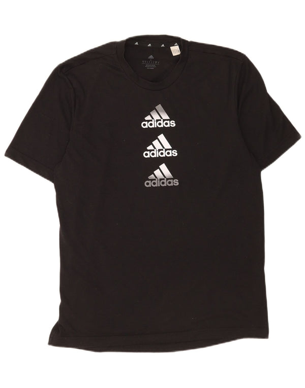 Męska koszulka z grafiką Adidas Aeroready Top, mała, czarna, z poliestru