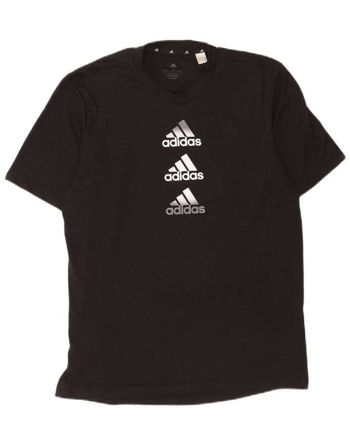 Męska koszulka z grafiką Adidas Aeroready Top, mała, czarna, z poliestru
